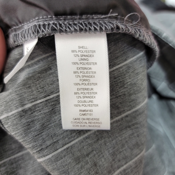 New! Calvin Klein Women's Gray Pinstripe Belted Pants Size XL. Condition is New - Picture 10 of 10